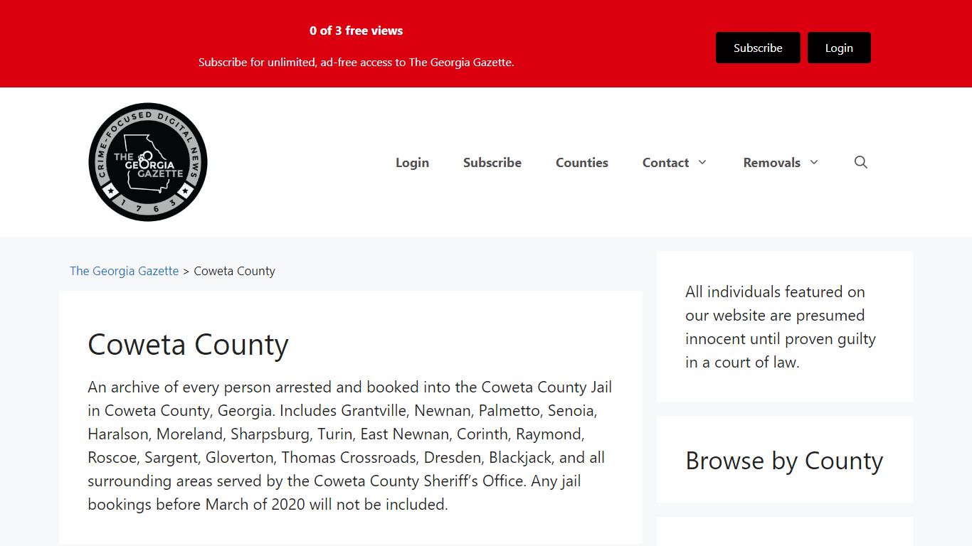 Coweta County - The Georgia Gazette
