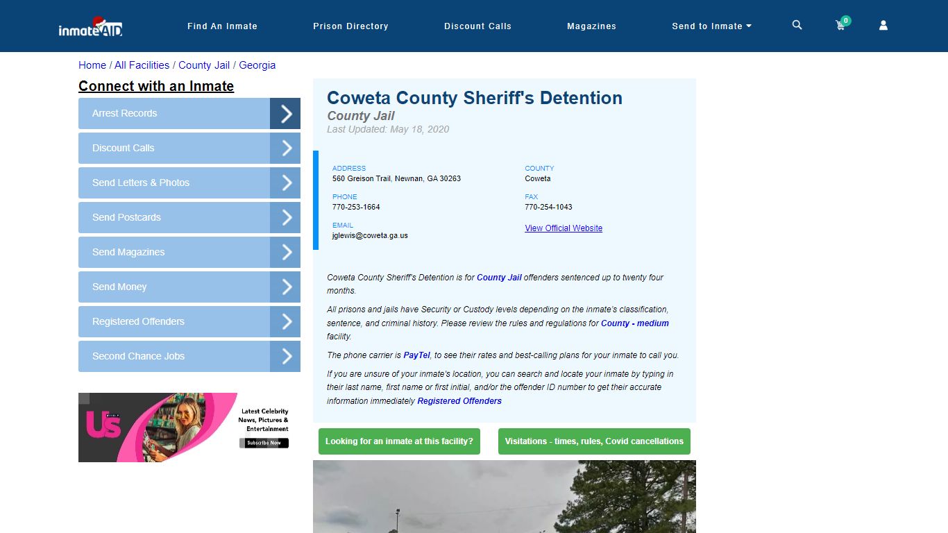 Coweta County Sheriff's Detention - Inmate Locator - Newnan, GA